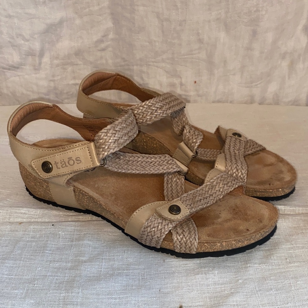 Taos Footwear Trulie Women's Beige Braided Sandals
